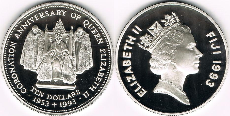 Foto Fidschi Inseln 10 Dollars 1993