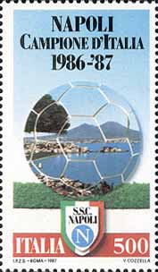 Foto FILATELIA - Sellos por países - Italia - Correo terrestre - IT01748 - 1987 Nápoles-campeón de la temporada de fútbol-Lujo foto 609017