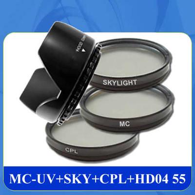 Foto Filtro Multi-coated Mcuv Mc Uv +skylight +polarizador Cpl Cpl55 +parasol 55 55mm foto 930449