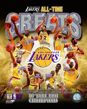Foto Fotografía Los Angeles Lakers All Time Greats Composite, 61x51 in. foto 761248