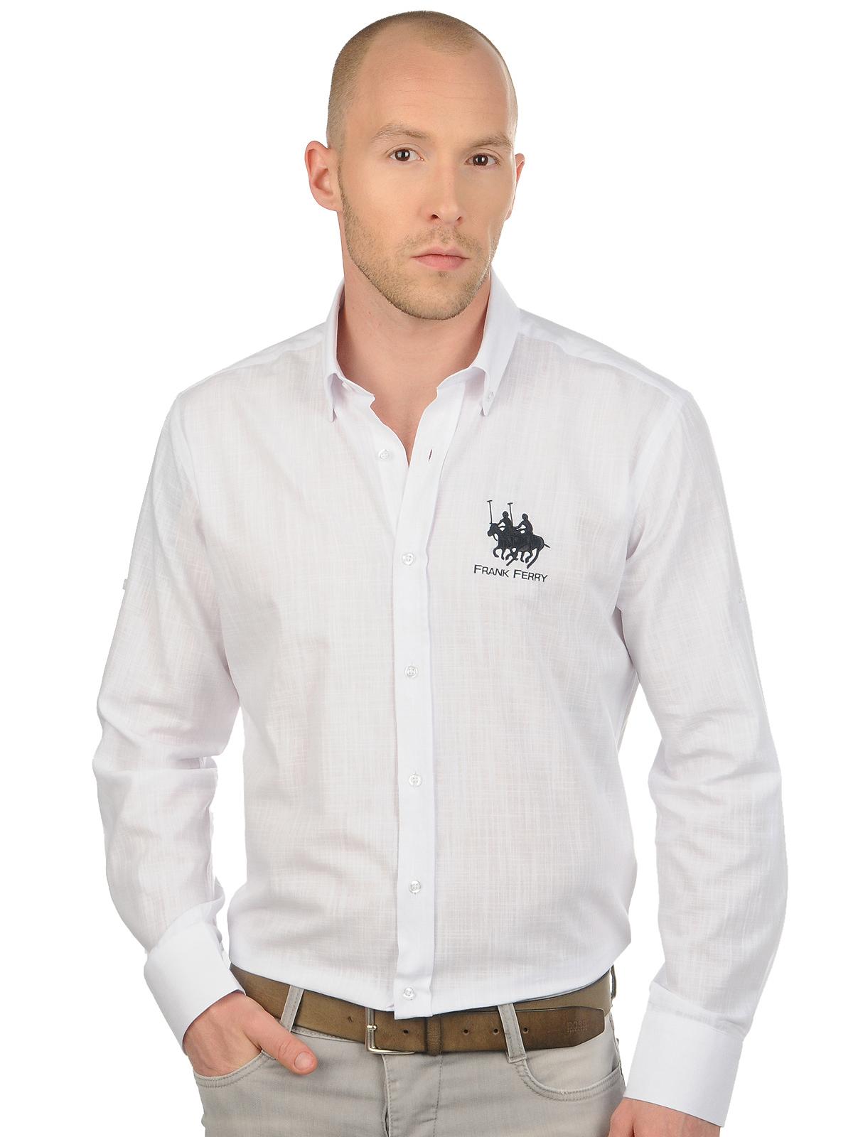 Foto Frank Ferry Polo Club Camisa Regular Fit blanco M