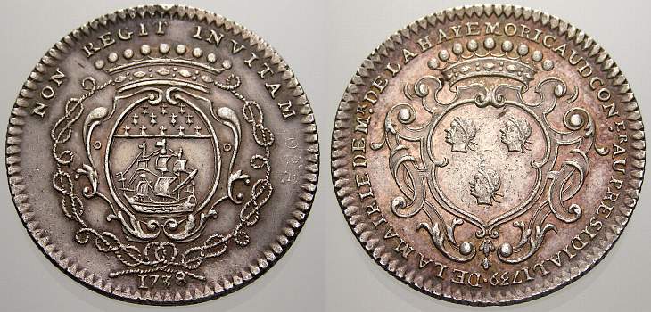 Foto Frankreich-Bourgogne, Herzogtum Silber-Jeton 1738 foto 687433
