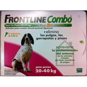 Foto Frontline spot on combo perros 20-40 kg 6 pipetas de 2,68 ml.