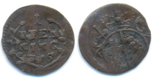 Foto Fulda: Amand v Buseck, 1737-1756 1 Pfennig 1745 foto 626179