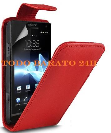 Foto Funda piel roja Sony Xperia E Dual foto 321975
