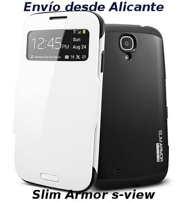 Foto Funda S-view Slim Armor Samsung Galaxy S4 Siv I9500 Color Blanco-negro foto 918664