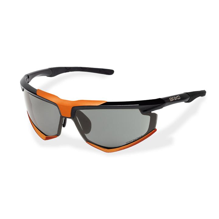 Foto Gafas Briko T-gun solo 2013 negras brillantes y naranjas mates