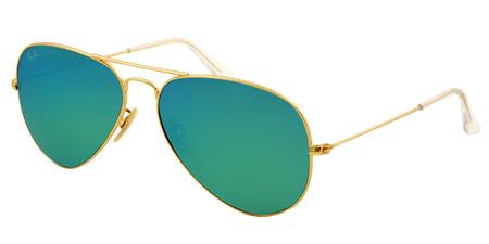Foto Gafas de sol - Ray-Ban Sun Collection - RB3025 AVIATOR LARGE METAL - 112/19 MATTE GOLD GRAY MIRROR GREEN