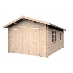 Foto Garaje de madera MISISIPI de 350x520 cm. (34 mm.) (Incluye tela asfál