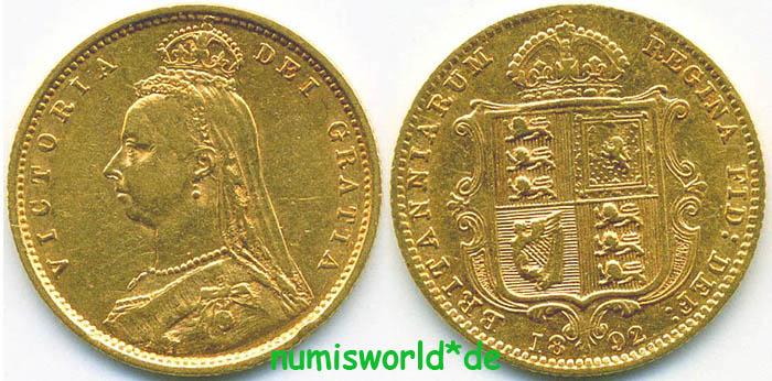 Foto Gb 1/2 Sovereign 1892