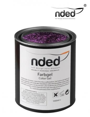 Foto Gel de color con purpurina de NDED Purple Sparkle | 1000 ml Gel UV y foto 840403