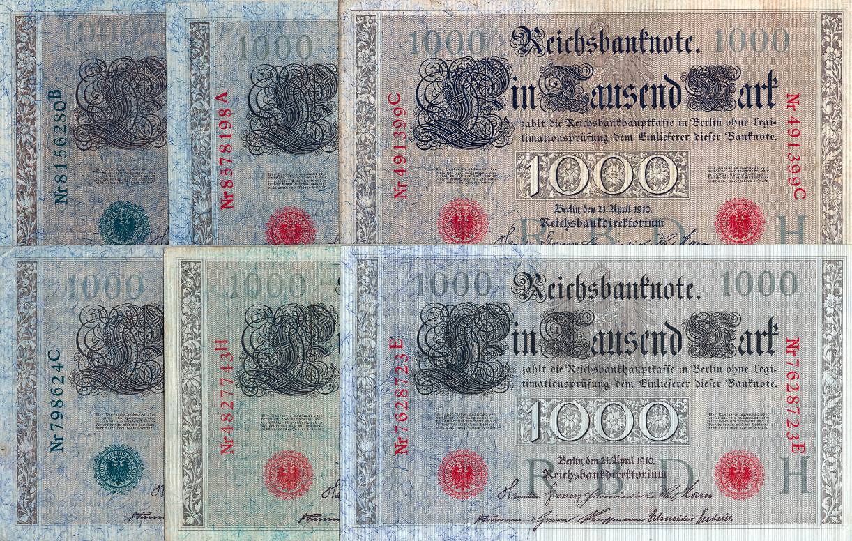 Foto Geldscheine Inflation 1919-1924 1910
