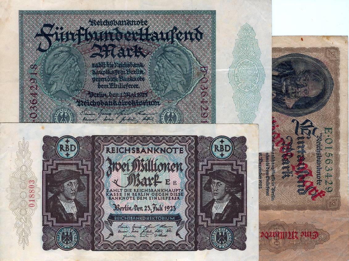 Foto Geldscheine Inflation 1919-1924 1923 foto 124926