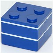 Foto Genial caja bento azul en forma de bloque construcción Japón foto 489405