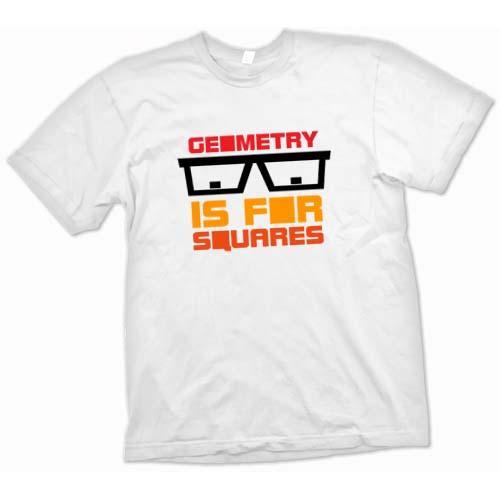 Foto Geometry Is For Squares - Funny White T Shirt foto 607173