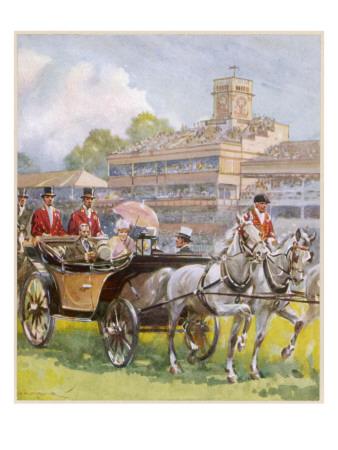 Foto George V and Mary Visiting the Racecourse at Ascot - Laminas foto 517015
