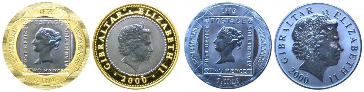 Foto Gibraltar 1/2 Crown + 5 Pfund 2000 foto 619312