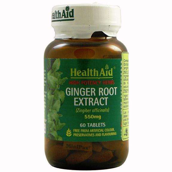 Foto GINGER ROOT 60 COMP HEALTH AID foto 188290