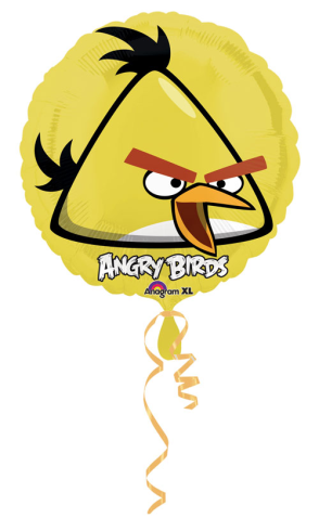 Foto Globo Angry Bird Amarillo Mylar