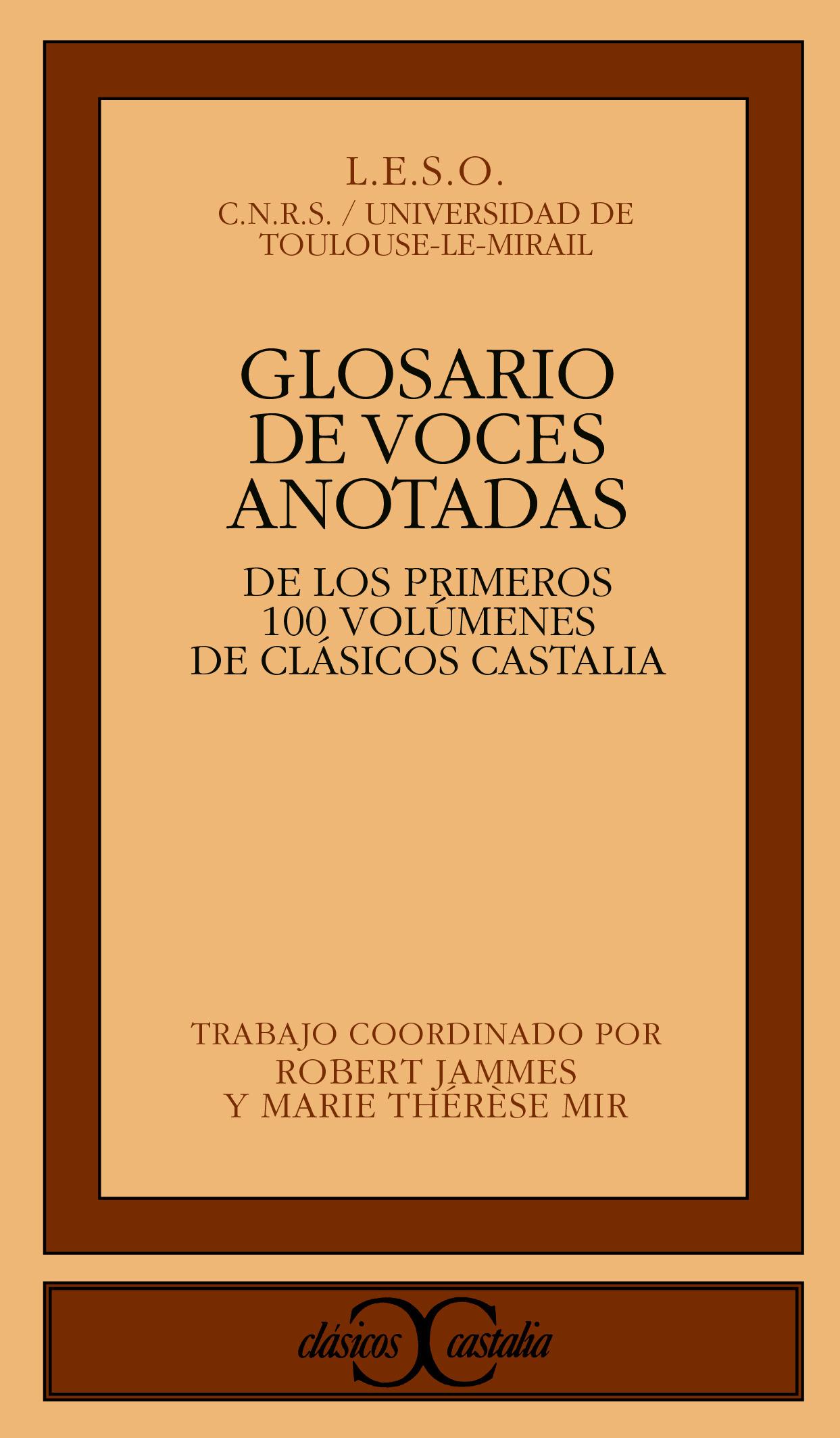Foto Glosario de voces anotadas en los 100 primeros volúmenes de Clásicos Castalia . foto 758702