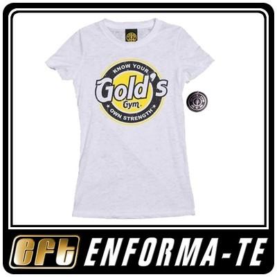 Foto Golds Gym Ladies Camiseta Manga Corta Blanca 