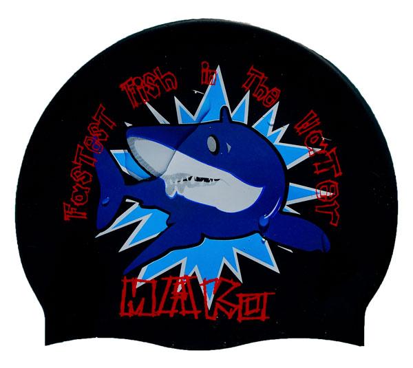 Foto Gorros Mako Shark Attak Black Silicone Cap