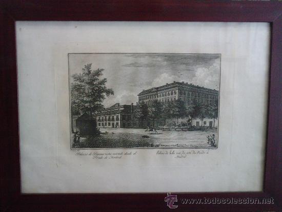Foto grabado de madrid siglo xix palacio de buena vista, mirado desde foto 112258