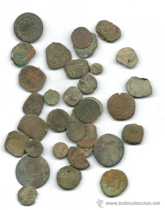 Foto gran precioso lote más 30 monedas medieval para clasificar y limp foto 120803