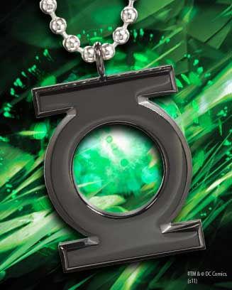 Foto Green Lantern Colgante Con Collar De Acero Inoxidable Black Logo