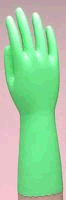 Foto Greenfit, guante ansell pvc flocado, 33 cm.