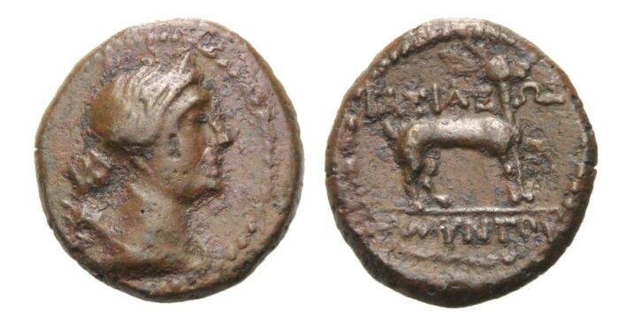 Foto Griechische Münzen Galatien Bronze 36 25 Bc