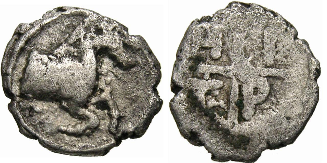 Foto Griechische Münzen Hemiobol