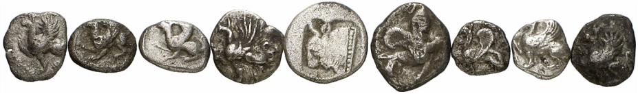 Foto Griechische Münzen Kleinsilbermünzen