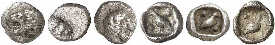 Foto Griechische Münzen Tetartemoria