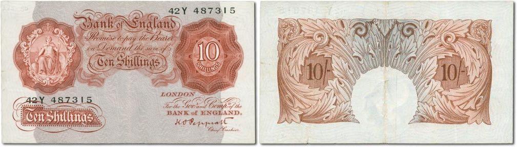 Foto Großbritannien 10 Shillings 1928-48 foto 237610