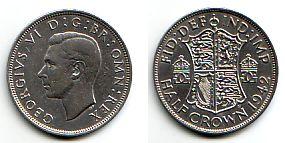 Foto Großbritannien 1/2 Crown 1942 foto 362117