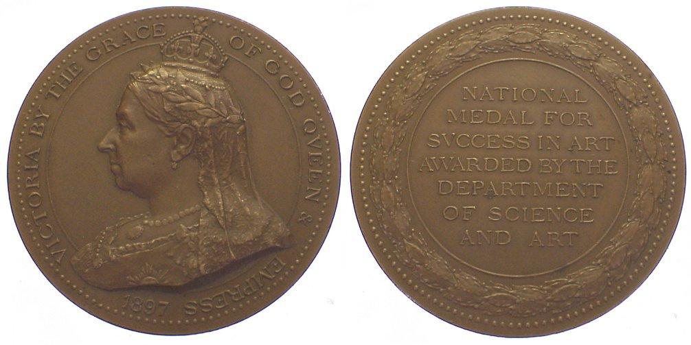 Foto Großbritannien Bronzene Preismedaille 1897 foto 142392