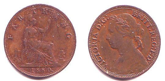 Foto Großbritannien England 1 Farthing 1880 foto 820102