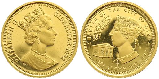 Foto Großbritannien-Gibraltar 50 Pounds Gold 1992 foto 157113