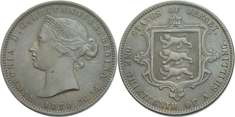 Foto Großbritannien/Jersey 1/13 Shilling 1870 foto 351588