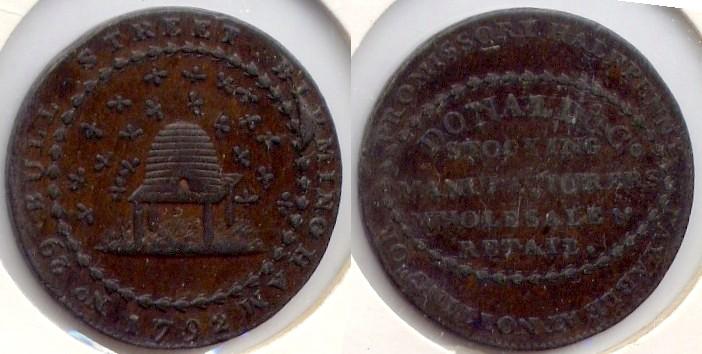Foto Grossbritannien / Great Britain Halfpenny Token 1792 foto 231161