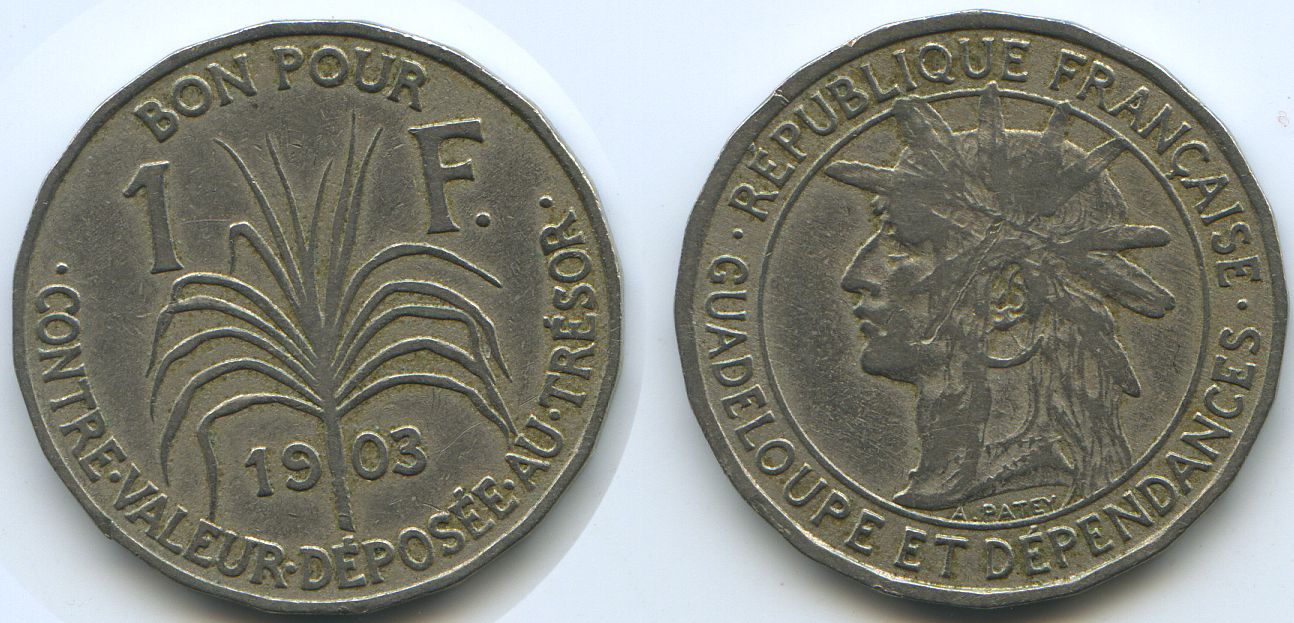 Foto Guadeloupe 1 Franc 1903