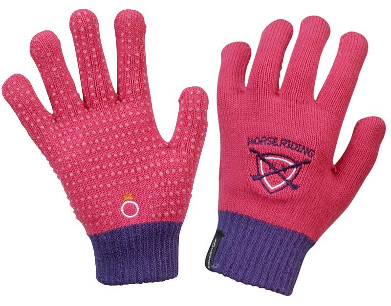 Foto guantes fouganza tejido de punto junior rosa/violeta 8/14 años foto 708568