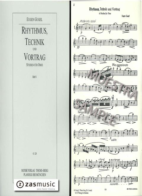 Foto gugel, eugen: rhythmus,thecnik und vortrag studien fúr oboe