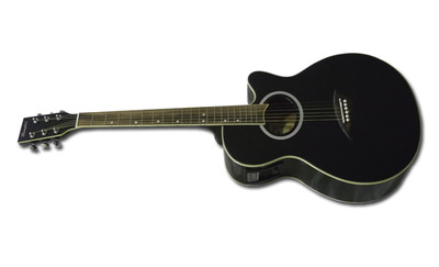 Foto Guitarra Electroac�stica Memphis Negra Tops 4t foto 177044
