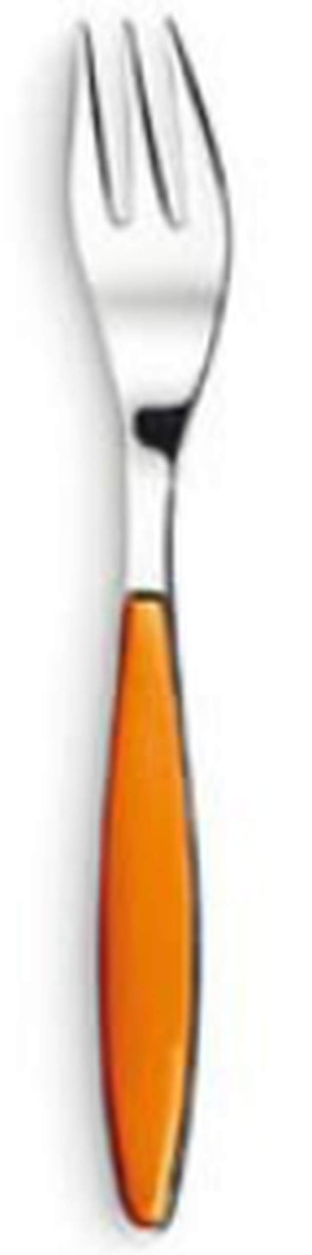 Foto Guzzini Tenedor de postre Feeling, naranja transparente, 15,5 cm, Desi