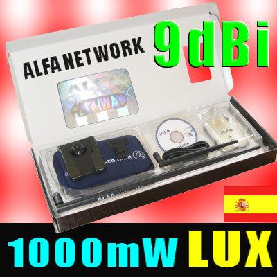 Foto H-luxury Awus036h Alfa Network + 9dbi + Soporte Antena Wifi Wireless 100mw Usb foto 182917