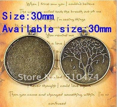Foto hallazgo pendiente de la joyería de 2012 ajustes bajos de bronce antiguos diy de 50pcs 30m m foto 95545