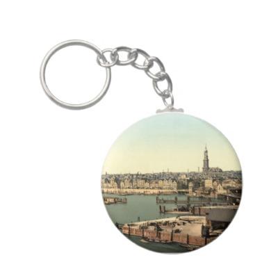 Foto Hamburgo de la torre del reloj, Alemania Llavero Personalizado foto 393295
