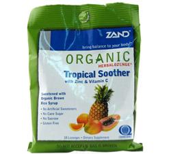 Foto Herbalozenge Organic Tropical Soother with Zinc & Vitamin C Tropical Fruit Flavor